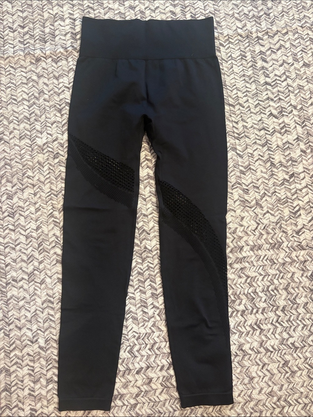 Women’s Black Zyia Active Leggings with Mesh Detail